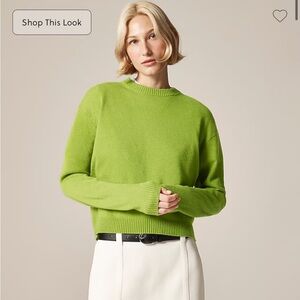 🚨SOLD🚨 J.CREW Perfect Cashmere Crewneck Sweater in Peridot (Green): Sz XS